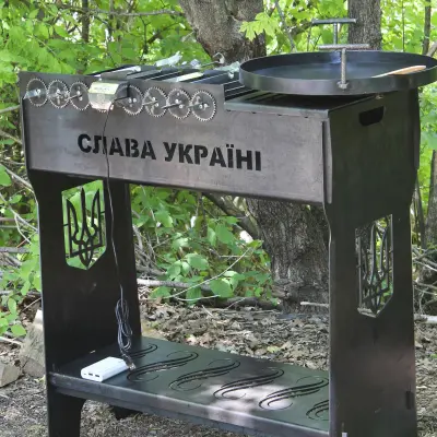 Мангальний набір 4 в 1 (мангал, сковорода, решітка, шампури)